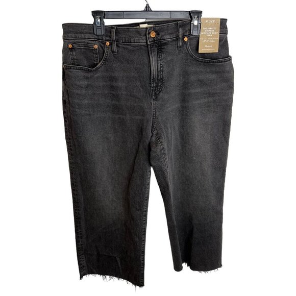 Madewell Petite Perfect Wide Leg Crop Jean Benley Wash Size P32 - Picture 3 of 7